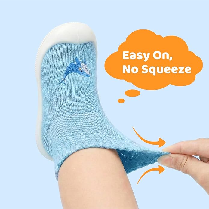 STQ Baby Socks Shoes Toddler Wide Toe Box Non-Slip Slippers Infant Walking Shoe Soft Baby Boys Girls Lightweight Sneakers