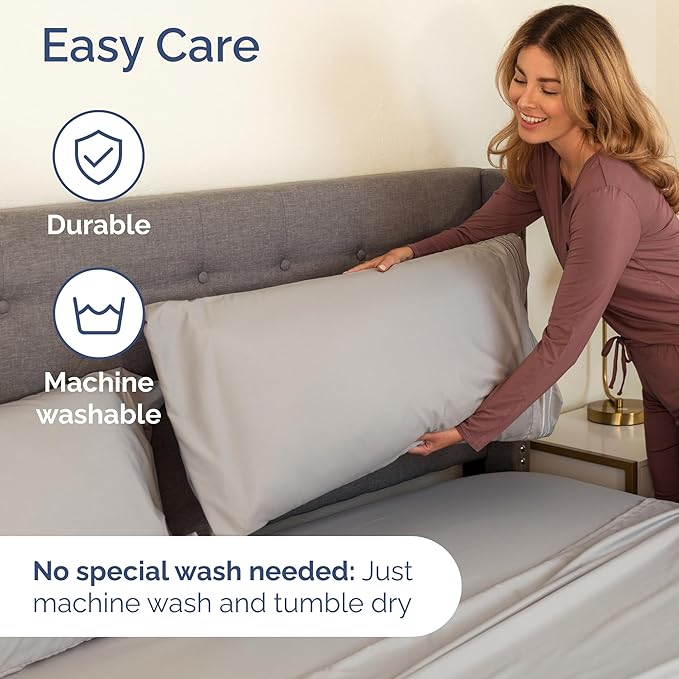 Full XL Size 4 Piece Sheet Set - Comfy Breathable & Cooling Bed Sheets Set - Hotel Luxury Bedding for Women, Men, Kids, Teens, Boys & Girls - Deep Pockets, Soft, Wrinkle Free - Oeko-Tex - Light Grey