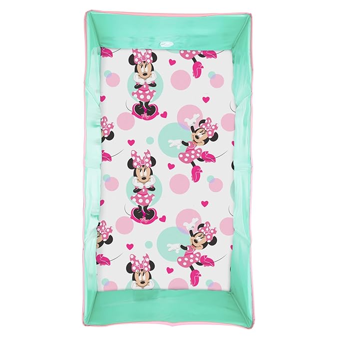 Bright Starts Disney Baby Minnie Mouse TuckAway Travel Tub, Converts Shower to Bathtub, Folds to Store, Easy to Clean, Portable Baby Bathtub for Travel, 12M-5Y