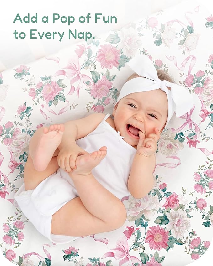 Crib Sheets 2 Pack, Fitted Crib Sheet for Standard Crib Mattress 28x52x9, Ultra Soft Jersey Knit, Breathable Stretchy Deep Pocket, Snug Fit Stays Put, Baby Crib Mattress Sheet