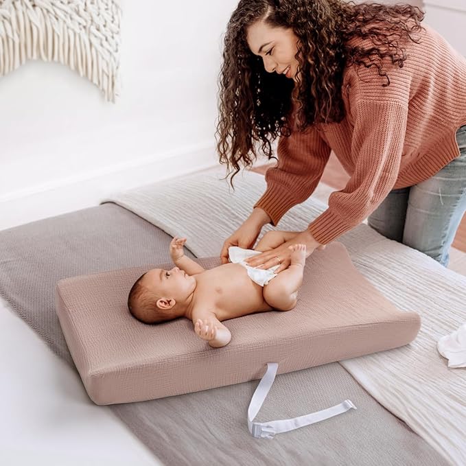 lulumoon Muslin Changing Pad Cover: Baby Diaper Changing Table Pad Cover - Changing Pad Sheets for Girls Boys