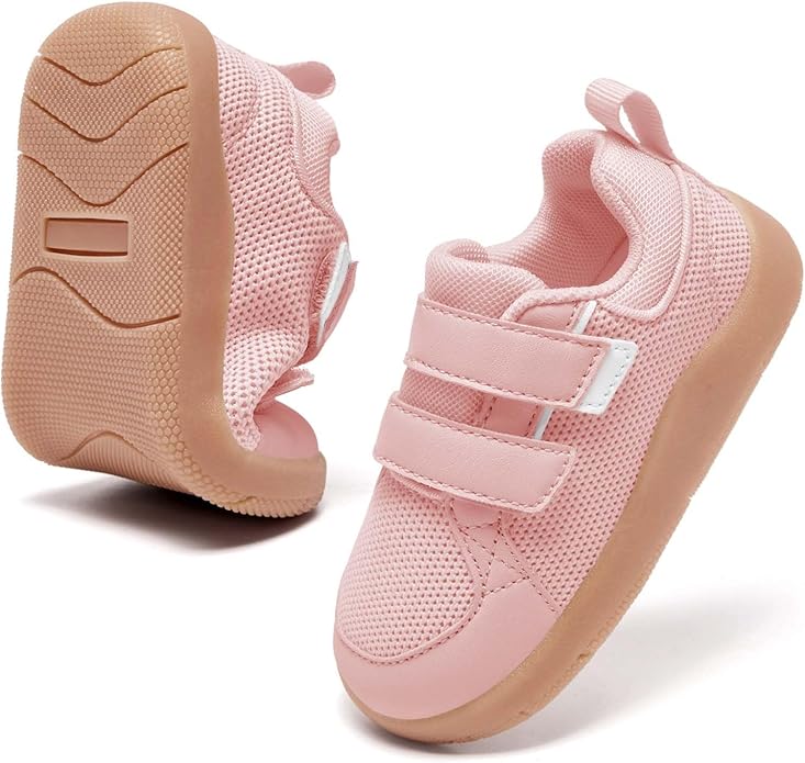 MORENDL Boys & Girls Walking Shoes 0-4 Years Baby Wide Toe Box Barefoot Shoes Toddler Sneakers