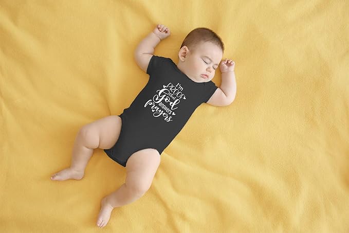 AW Fashions I'm Proof That God Answers Prayers Baby Bodysuit Cute Newborn Boy Funny Rompers Girl Clothes