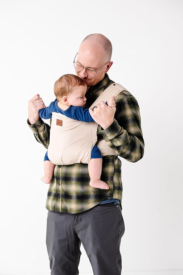 Happy! Original Baby Carrier – Lightweight Ergonomic Soft Structured Carrier for Newborns to Toddlers (7–45 lbs), Adjustable Fit, Breathable Linen, Front & Back Carry
