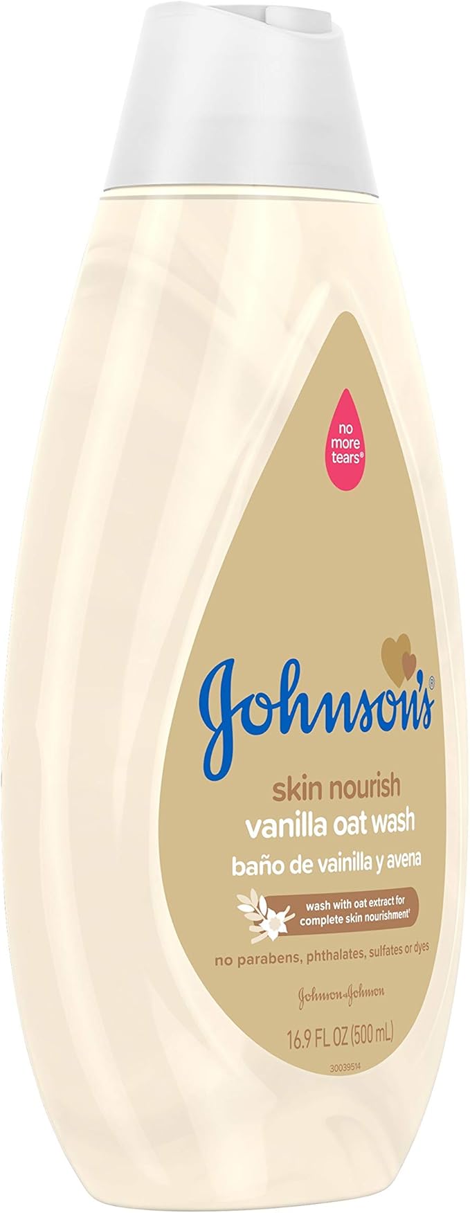 Johnson's Baby Skin Nourishing Baby Wash, Vanilla & Oat Extract, 16.9 Fl Oz