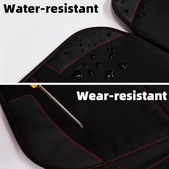 Car Seat Protector With Non-Slip Rubber Padded Backing, Waterproof Thickest Padding for Child Seats, No Imprint Under Baby Seat (Red-1pcs)