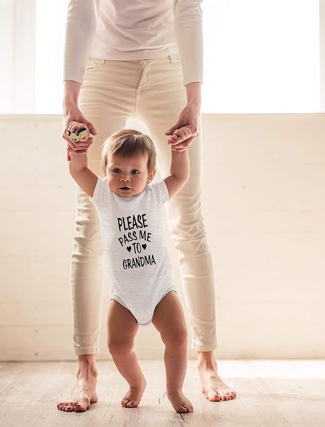 CBTwear Please Pass Me To Grandma Baby Bodysuit Funny Infant Outfit Cute Newborn Clothes Unisex Romper