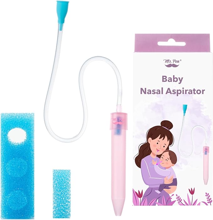Mr. Pen Baby Nasal Aspirator with 3 Extra Hygiene Filters, Pink, Nasal Suction for Baby