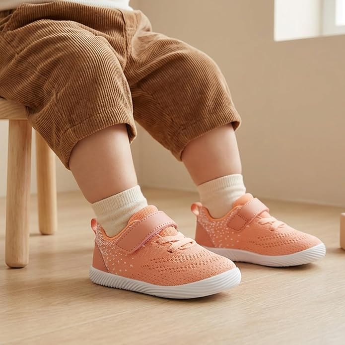 MORENDL Toddler Sneakers Baby Boys & Girls Barefoot Shoes Lightweight Breathable Walking Running Tennis Athletic Sport Shoes