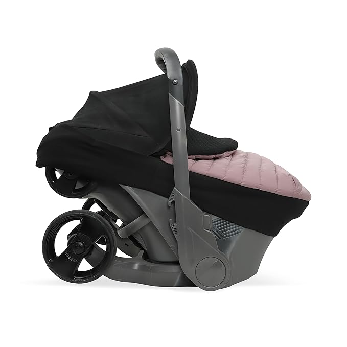 Little Unicorn Winter Car Seat Cover | Premium Insulated Fabric | Universal Fit & Easy to Install | Travel Bag Included (Mauve)