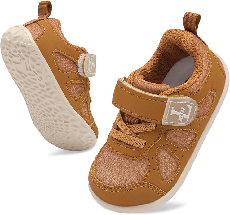 L-RUN Baby Shoes Boys Girls First Walkers Breathable Infant Sneakers Flexible Non-Slip Sole Walking Shoes for Toddlers