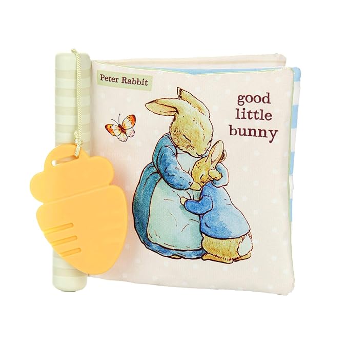 KIDS PREFERRED Beatrix Potter Peter Rabbit Soft Teether Book, 1 Count (Pack of 1), Multicolor