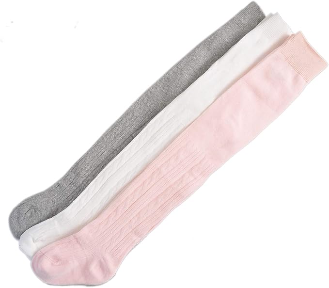 EPEIUS Baby Girl Tights Thick Cable Knit Leggings Stockings Cotton Pantyhose for Newborn Infant Toddler 3/4/5/6 Pack