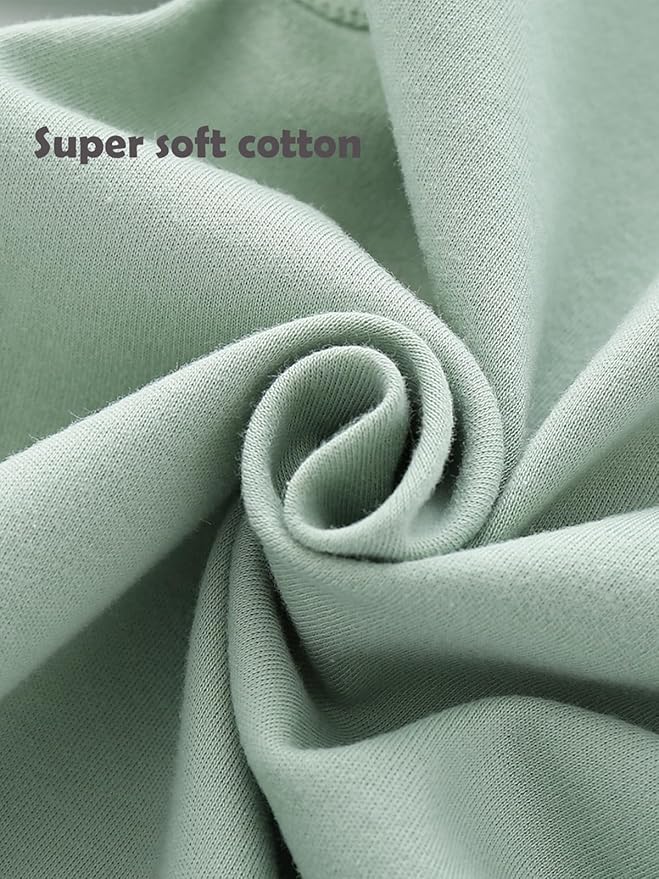 Newborn Baby Boys 2 Pack Cotton Romper Outfits Infant Long Sleeve One-Piece Toddler Button Jumpsuits