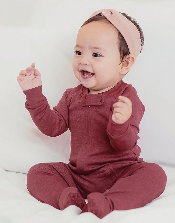 VAENAIT BABY Infant Toddler Boys Girls Modal Cotton Footed Pajamas One-Piece Romper Sleep and Play 0M-2T