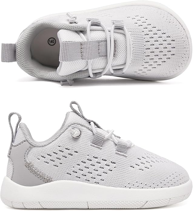 MORENDL Wide Toddler Shoes Baby Walking Shoes Girls Boys Zero Drop Minimalist Sneakers Slip On Tennis Shoe Breathable Naturally Flexible