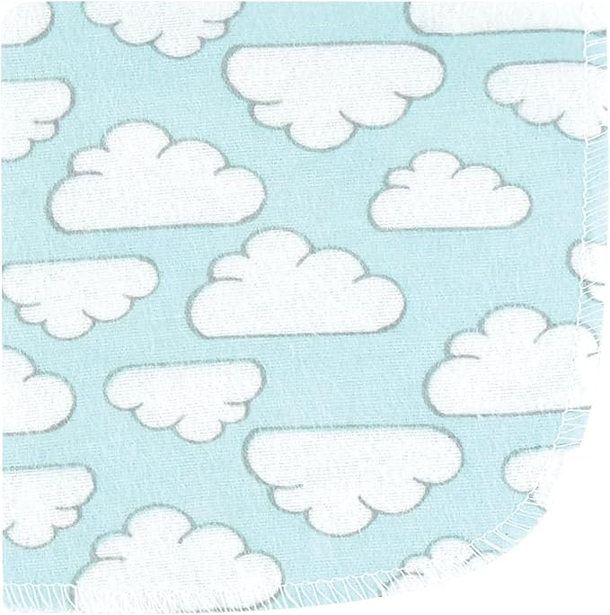Hudson Baby Unisex Baby Flannel Washcloths, Neutral New Elephant 10Pk, One Size