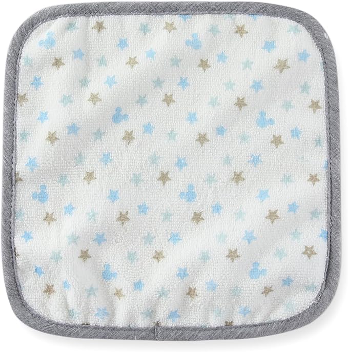 Disney Baby Boys Mickey Mouse Hooded Bath Towel with 3 Washcloths Set for Newborn and Infants