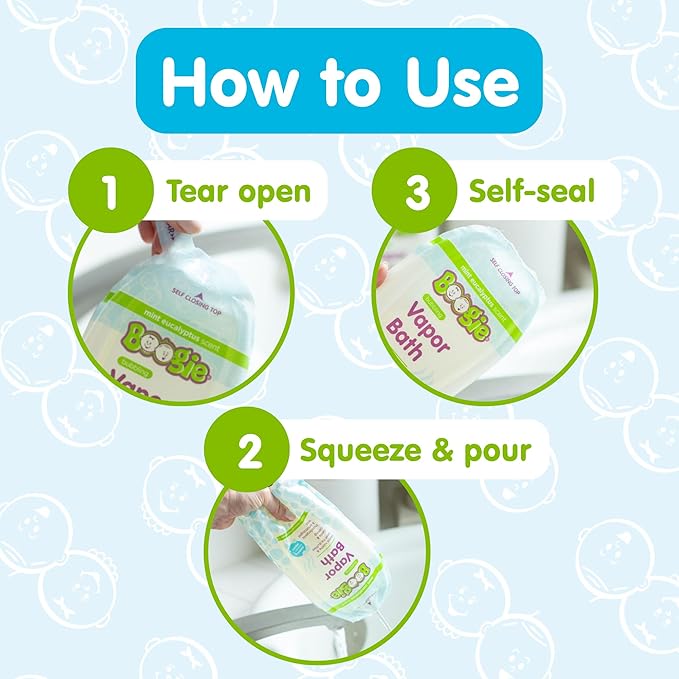 Boogie Kids Botanical Bubble Bath, Soothing Vapor, Made with Natural Essential Oils, Mint Eucalyptus, 16 oz (Pack of 1)