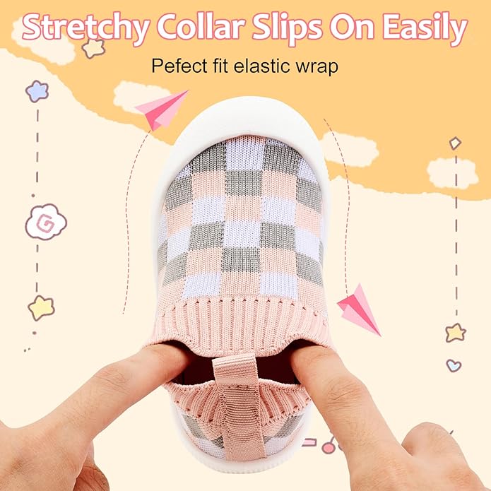 VIFUUR Baby Shoes Girls Boys Toddler Sneakers Non-Slip First Walkers Shoes for Babies 6 9 12 18 24 Months