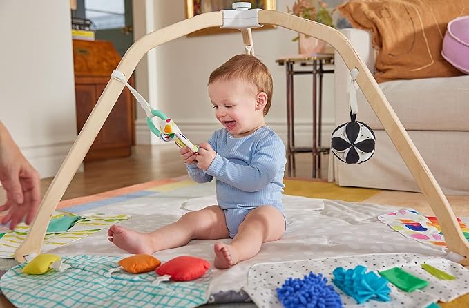 LOVEVERY, The Newborn Gift Set, Play Gym with Sensory Strands and Looker Play Kit, Baby Development Essentials, Ages 0+