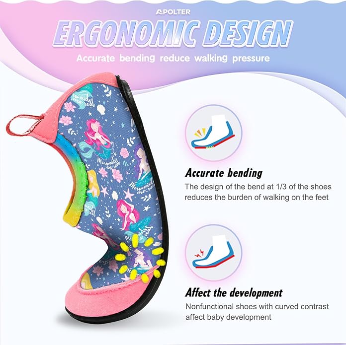 Baby Boys and Girls Swim Water Shoes Barefoot Aqua Socks Non-Slip for Beach Pool Toddler Kids