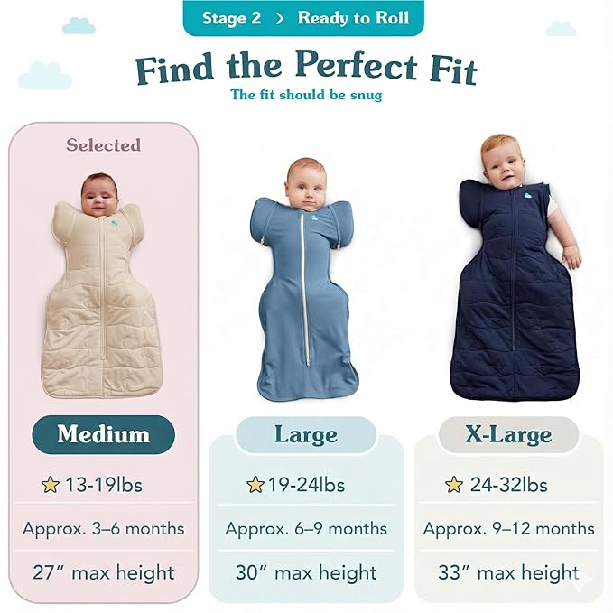 Love to Dream Swaddle Up Transition Swaddle, Patented Zip-Off Wings, Gently Help Baby Transition from Being Swaddled to Arms Free When Showing Signs of Rolling, 1.0 TOG, 13-19 lbs, White