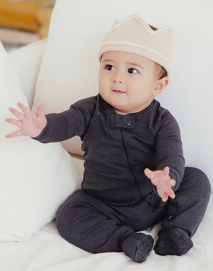 VAENAIT BABY Infant Toddler Boys Girls Modal Cotton Footed Pajamas One-Piece Romper Sleep and Play 0M-2T