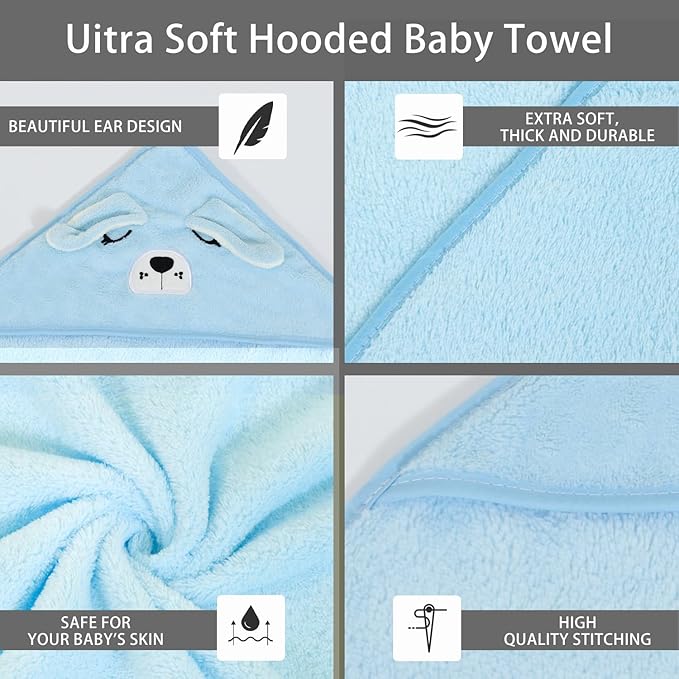 31 * 31 in Baby Bath Towels with Hood,Hooded Towels for Toddlers 1-3, Toddler Girl Boy Robe,Baby Towel, Infant Kids Towels for Newborn Babies,Toallas de Baño para Bebe