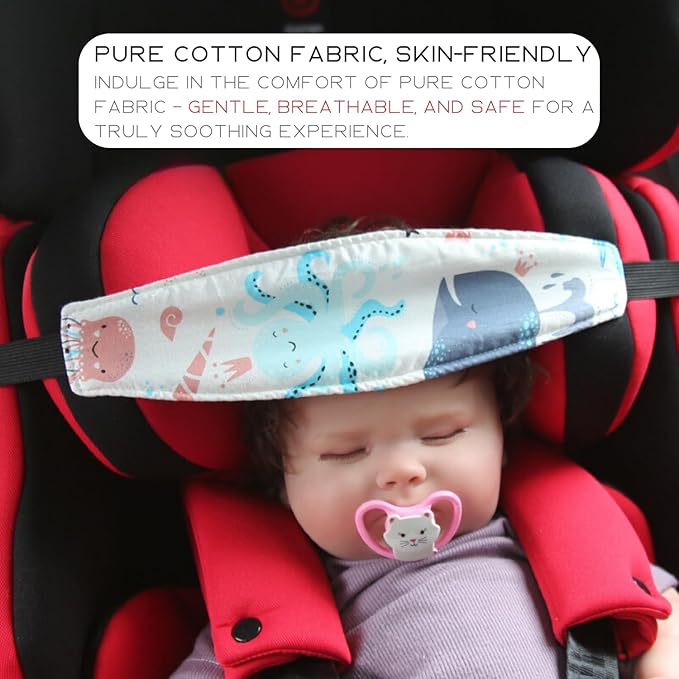 PandaEar 2 Pack Baby Head Support for Car Seat, Carseat Head Band Straps for Toddler Kids Children Infant, Neck Relief Headrest Strap for Stroller Car Seat