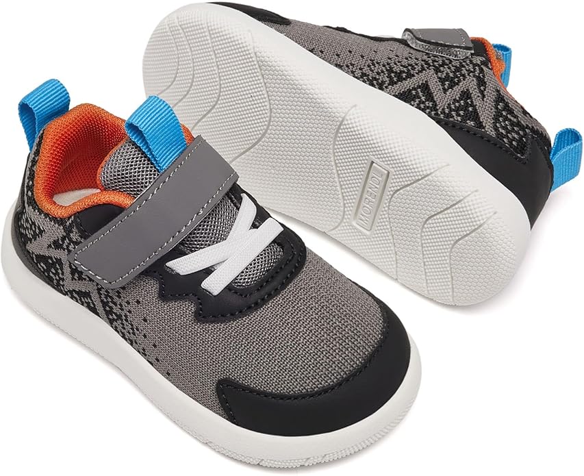 MORENDL Wide Toddler Shoes Baby Walking Shoes Boys & Girls Barefoot Sneakers Zero Drop Comfort Tennis Running Outdoor Activities