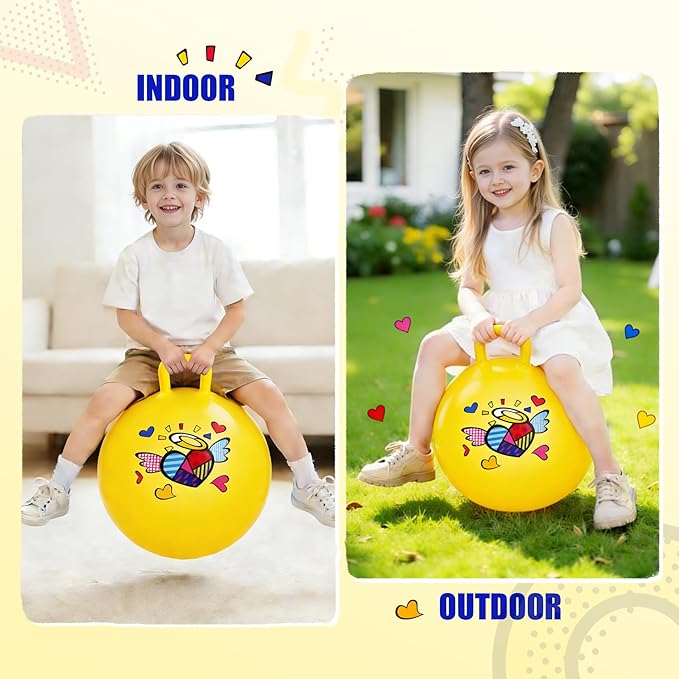 Upper Rider Easter Basket Stuffers for Kids, Hopper Ball for Kids 3-6, Bounce Ball with Handle for Age 3 4 5 6,18" Hopping Ball Toy for Indoor Outdoor Camping