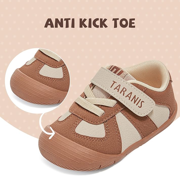 TARANIS Infant/Toddler Shoes Baby Sneaker Boy Girl First Walking Shoes Lightweight Non-Slip Newborn Crib Shoes