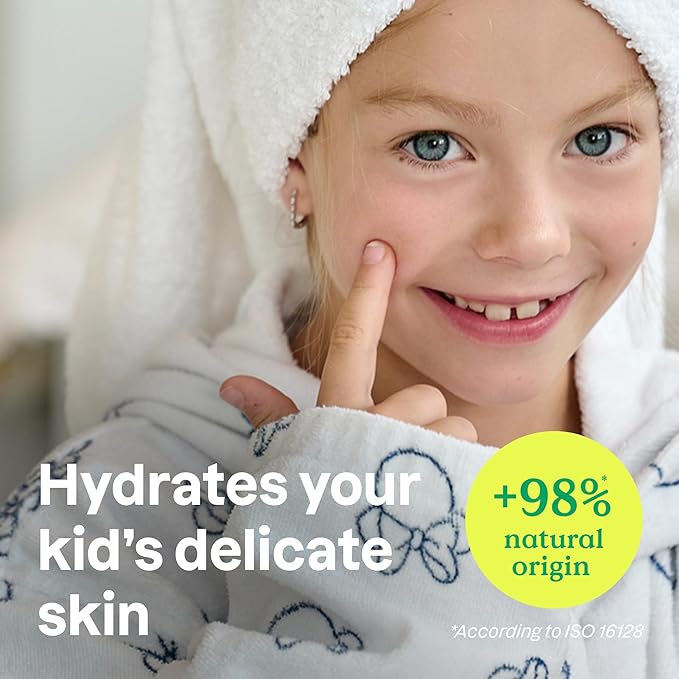 ATTITUDE Body Lotion for Kids, EWG Verifed Moisturizer, Dermatologically Tested, Plant and Mineral Based Cream, Vegan, Vanilla & Pear Scent, 8 Fl Oz