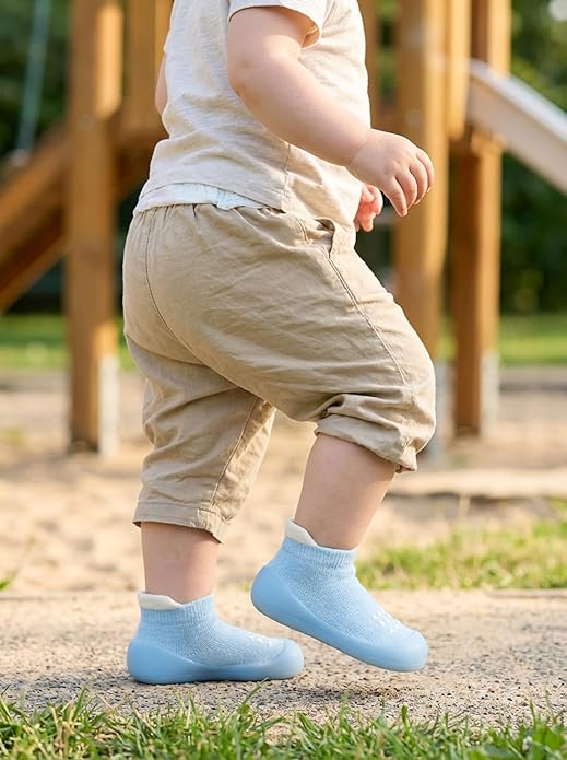 Baby Sock Shoes Toddler Walking Shoes Infant Non-Slip Slippers with Soft Rubber Sole Baby Boys Girls Sneakers