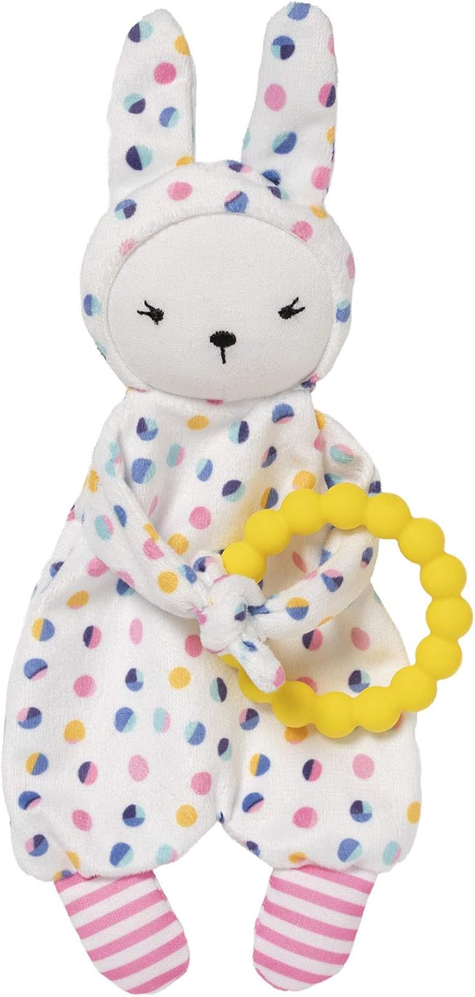 Manhattan Toy Cherry Blossom Days Baby Bunny Soothing Mini Blankie with Removable Silicone Teether
