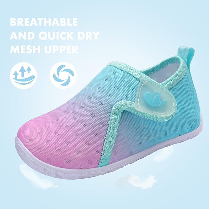 JIASUQI Baby Boys Girls Barefoot Swim Pool Water Shoes Beach Walking Sandals Athletic Sneakers