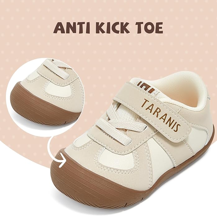 TARANIS Infant/Toddler Shoes Baby Sneaker Boy Girl First Walking Shoes Lightweight Non-Slip Newborn Crib Shoes