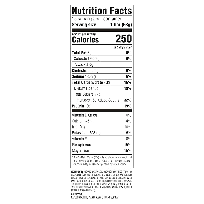 CLIF BAR - Energy Protein Bars - Chocolate Chip - Made with Organic Oats - Energy Bars - Non-GMO - (15 Pack)