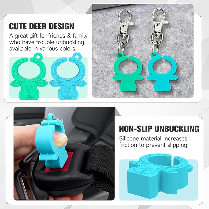 MORLIKE LIVING Silicone Buckle Release Tool, Unbuckle Assistant, Easy Buckle Release Aid for Parents and Caregivers to Unbuckle (Mint-Green)