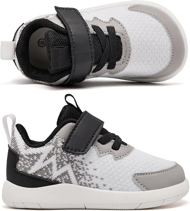 MORENDL Wide Toddler Shoes Baby Walking Shoes Boys & Girls Barefoot Sneakers Zero Drop Comfort Tennis Running Outdoor Activities