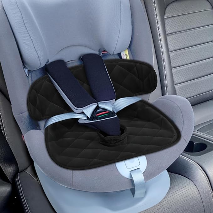 Babenest Car Seat Potty Protector Cover -Waterproof Carseat Training Liner for Baby &Toddler Shower Gift, Dry Piddle Pee Pad with Fun Designs for Strollers & Infant Car Seats (2pc Black)