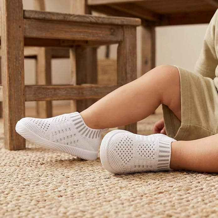 MORENDL Baby Toddler Walking Socks Non-Slip Breathable Unisex Casual Sneakers