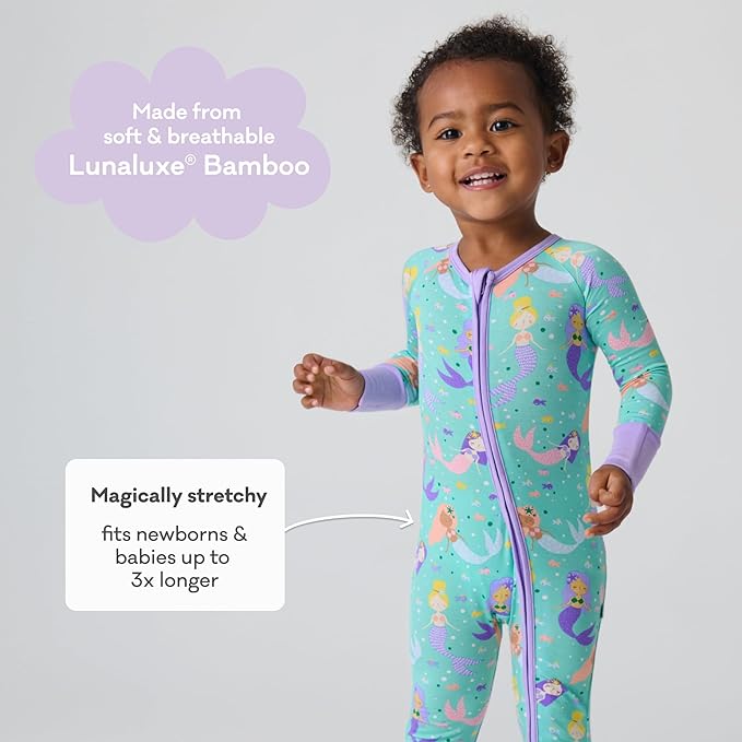 Little Sleepies Pajamas for Baby Boys & Girls, Viscose from Bamboo Baby Pajamas, Preemie & Newborn Sleepers, 2-Way Zipper PJs