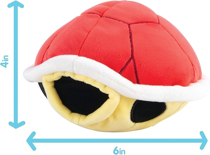Club Mocchi-Mocchi- Mario Kart Plush - Red Shell Plushie - Squishy Mario Plushies - Squishy Toys and Cute Stuffed Animals - Gaming Room Decor - Video Game Collectibles - 6 Inch