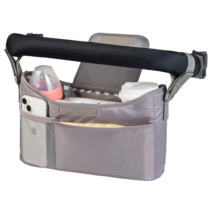 Tiny Twinkle Universal Stroller Organizer with Adjustable Strap - Waterproof Stroller Caddy Fits Baby Jogger, Nuna, Graco, Donna and Bugaboo Strollers (Luna?