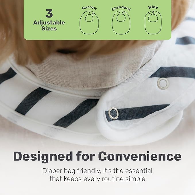 Snug Baby Drool Bibs, Absorbent, Lightweight, and Premium Cotton Baby Bibs for Drooling and Teething