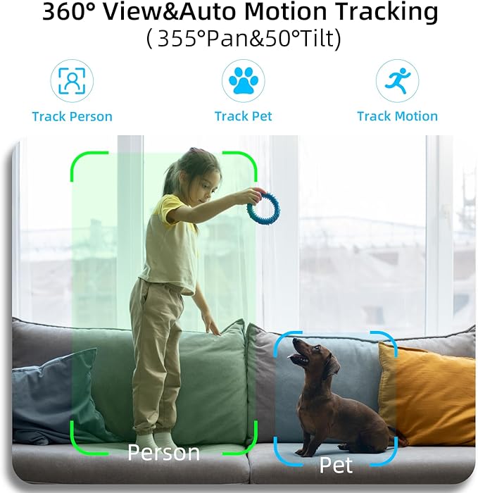 2K Pan/Tilt Security Camera for Baby Monitor 5G&2.4G, 2Pack Baby Camera(Plug-in) with Cry Detection, Motion Detection, 2-Way Audio, Siren, Night Vision, Cloud & SD Card Storage, Works w/Alexa