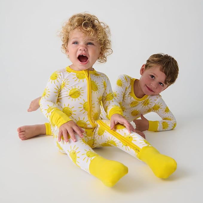 Little Sleepies Pajamas for Baby Boys & Girls, Viscose from Bamboo Baby Pajamas, Preemie & Newborn Sleepers, 2-Way Zipper PJs