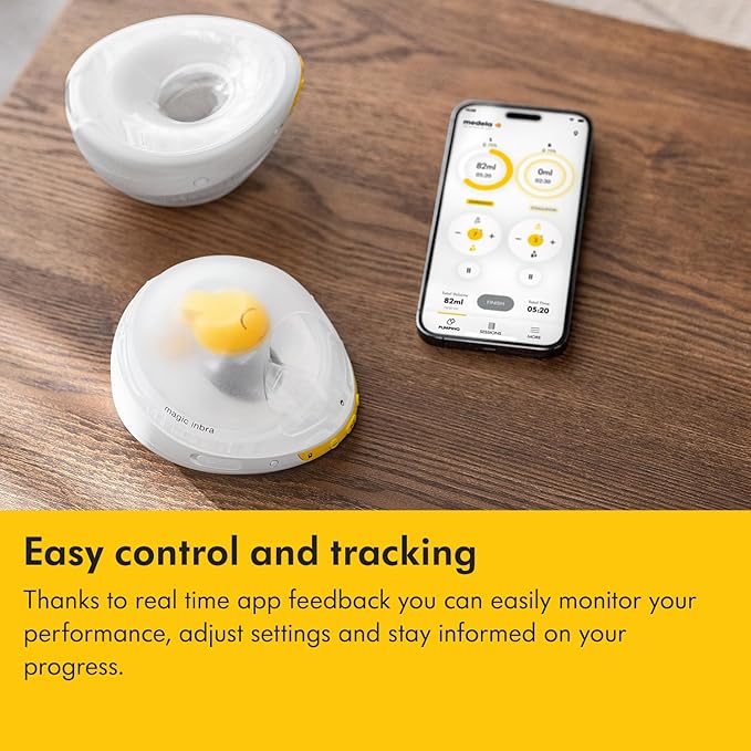 Medela Magic InBra Hands-Free Wearable Breast Pump with Fluidfeel Technology, App Connectivity and Advanced Sensor Control, Ultra-Slim, Ultra-Lightweight, Silent, Hospital-Grade